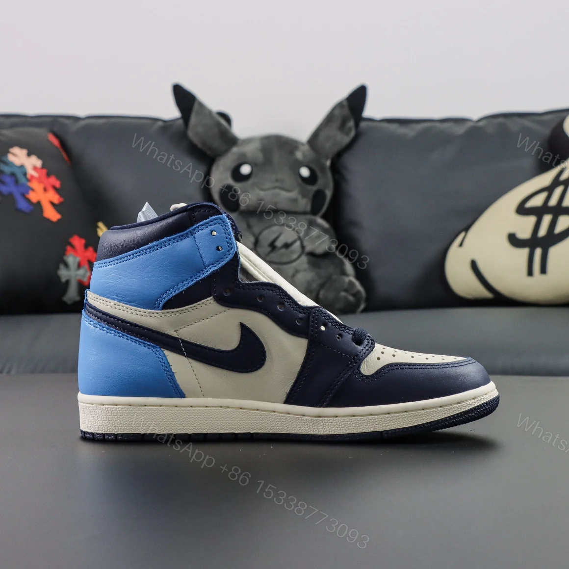 View 2 of Air Jordan 1 Retro High OG “Obsidian” Reps
