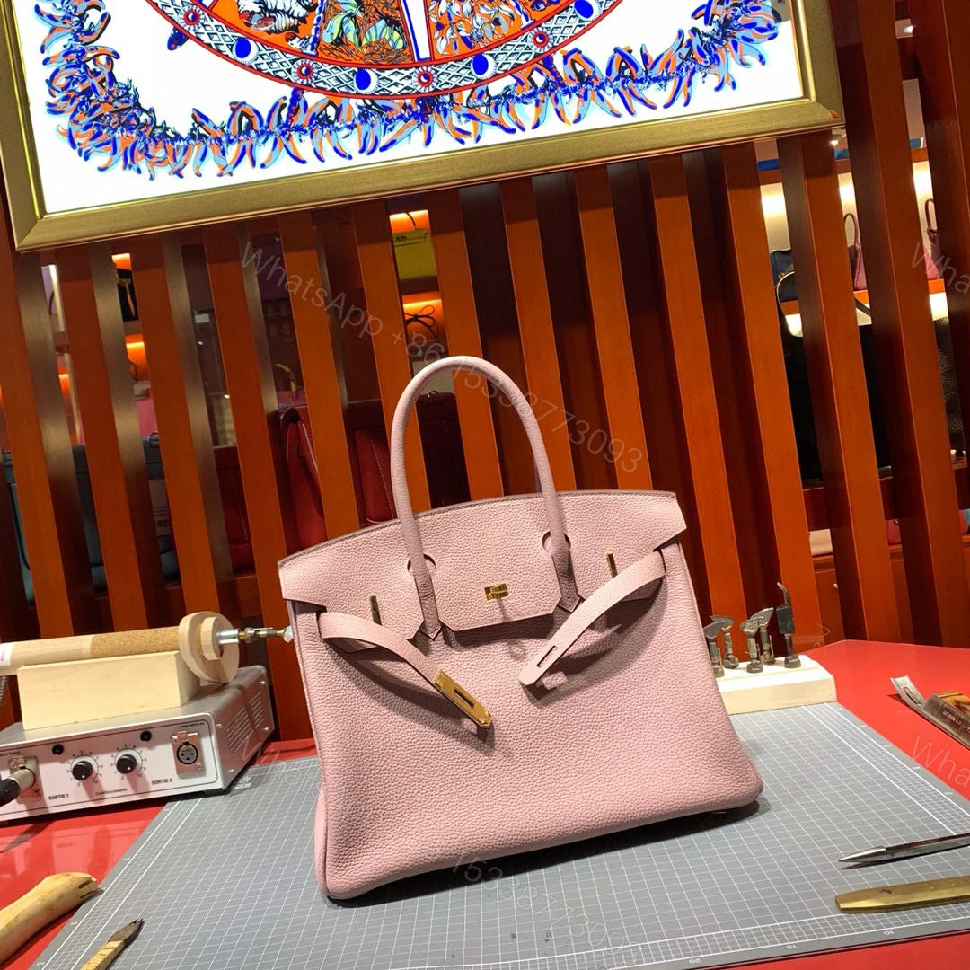 View 2 of HERMES BIRKIN 30CM LIGHT PINK TOGO LEATHER GOLD HARDWARE