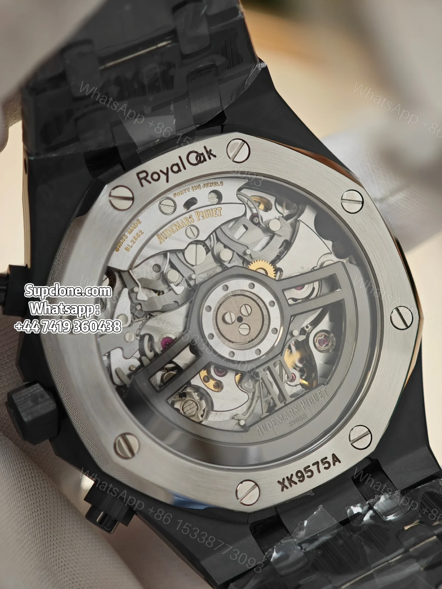 View 13 of Audemars Piguet Super Clone Royal Oak Ceramic Black Dial 26240 Chronograph 41mm