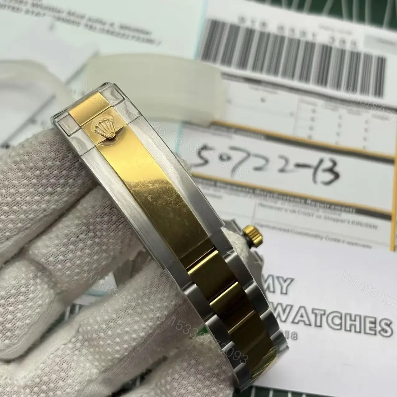 View 9 of Replica Clone Rolex Submariner – Two tone Blue Dial