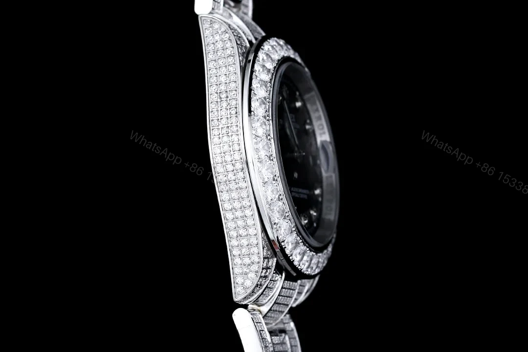 View 7 of Rolex Full Iced Diamond Case Bracelet Luxury Watch 42mm Ultimate Edition RG-ROLEX-FULL-ICED-DIAMOND-904-42