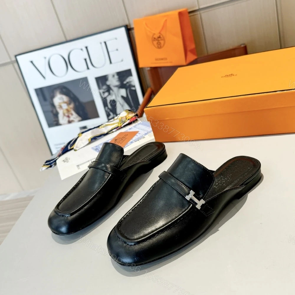 View 3 of HERMES LENA MULE BLACK H241037Z 02350