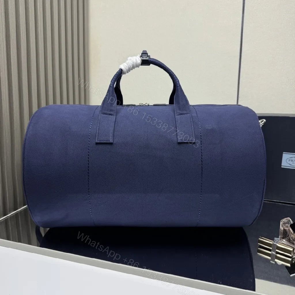 View 2 of Structured Navy Duffle: Modern, Durable, Subtle Luxury