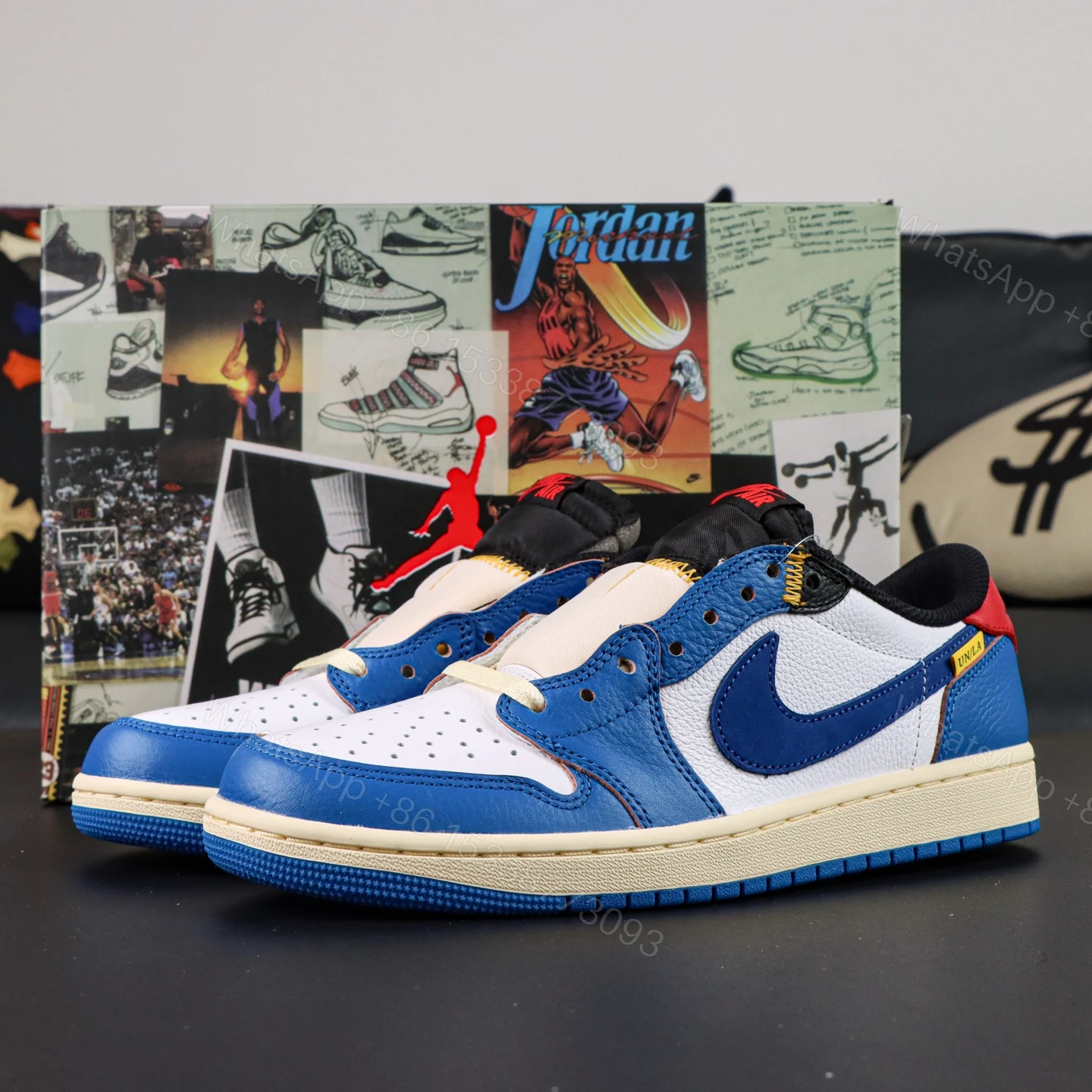Union LA x Air Jordan 1 low Blue — view 1