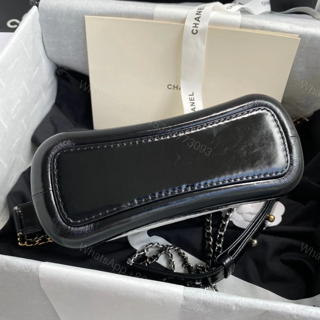 View 4 of CHANEL GABRIELLE MINI 20 HOBO BAG IN WHITE MIX BLACK