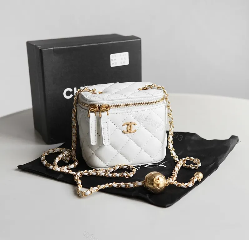 White Quilted Mini Crossbody â€“ Compact Luxury Bag — view 1