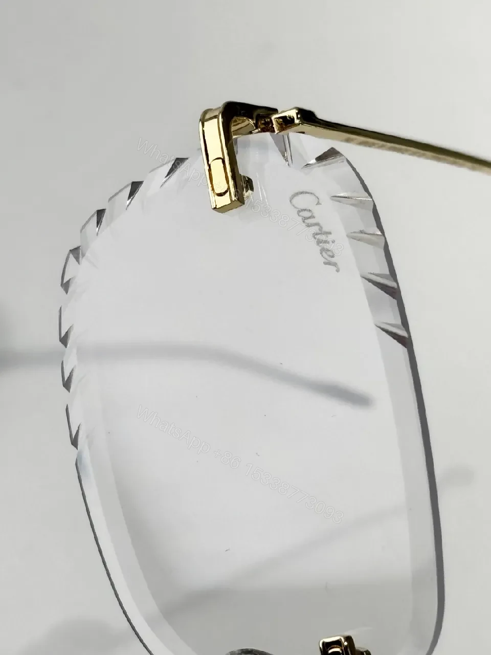 View 9 of Intricate Rimless Sunglasses: Luxe Metal, Gradient Lenses, Edge Detailing