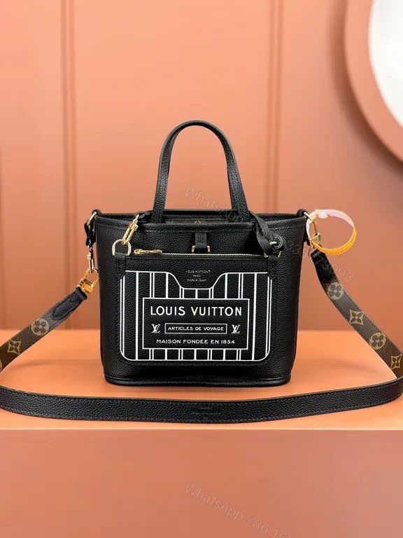Chic Black Leather Mini Bag: Architectural Graphic Shadow — view 1