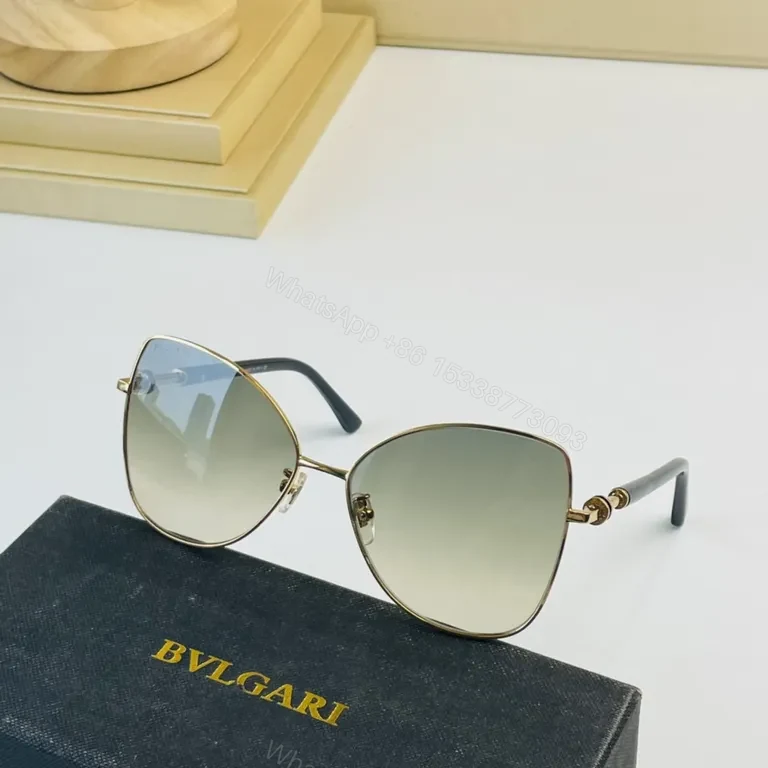 View 9 of BVLGARI Aviator Sunglasses - Luxury Metal & Acetate, 100% UV Protection