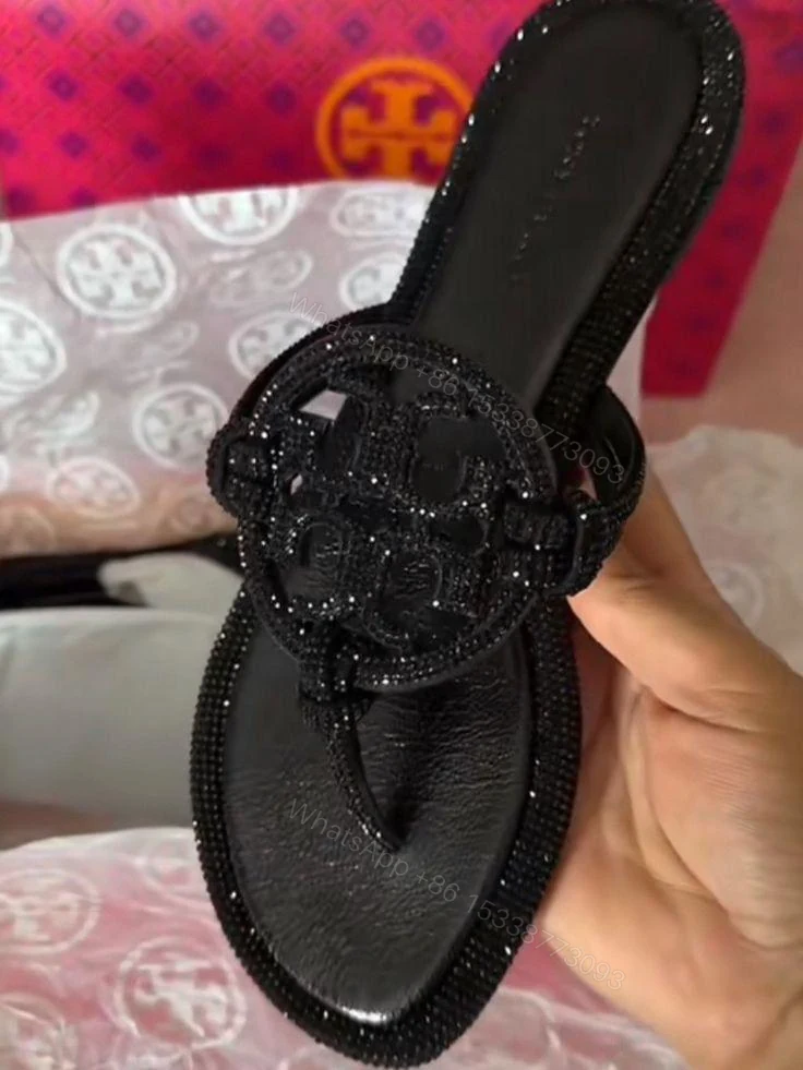 View 3 of FIRST COPY Tory Burch Miller Knotted Pavé Flats
