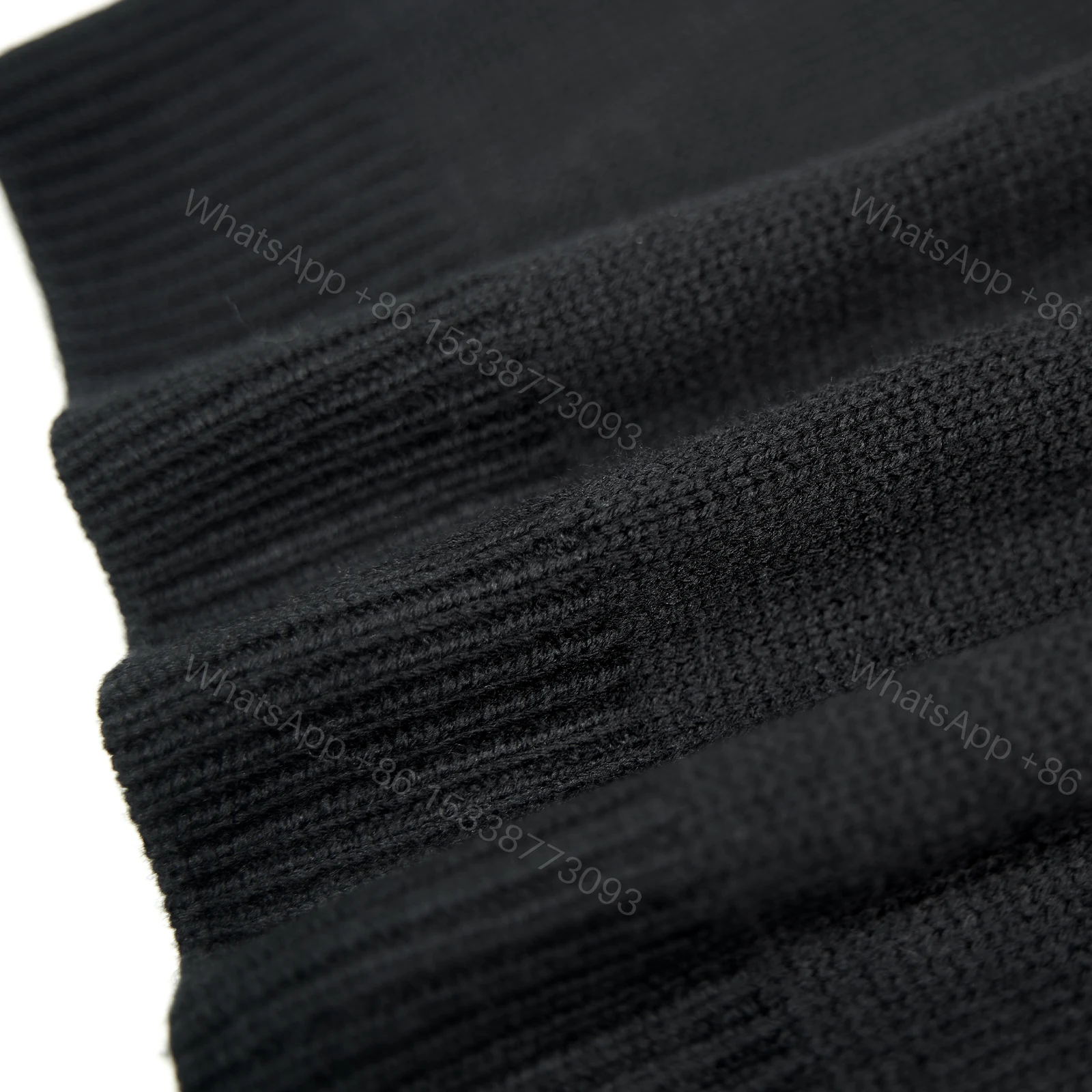 View 2 of TRIOMPHE CREW NECK SWEATER IN WOOL AND CASHMERE BLACK / OFF WHITE 2AC85048T.38OW