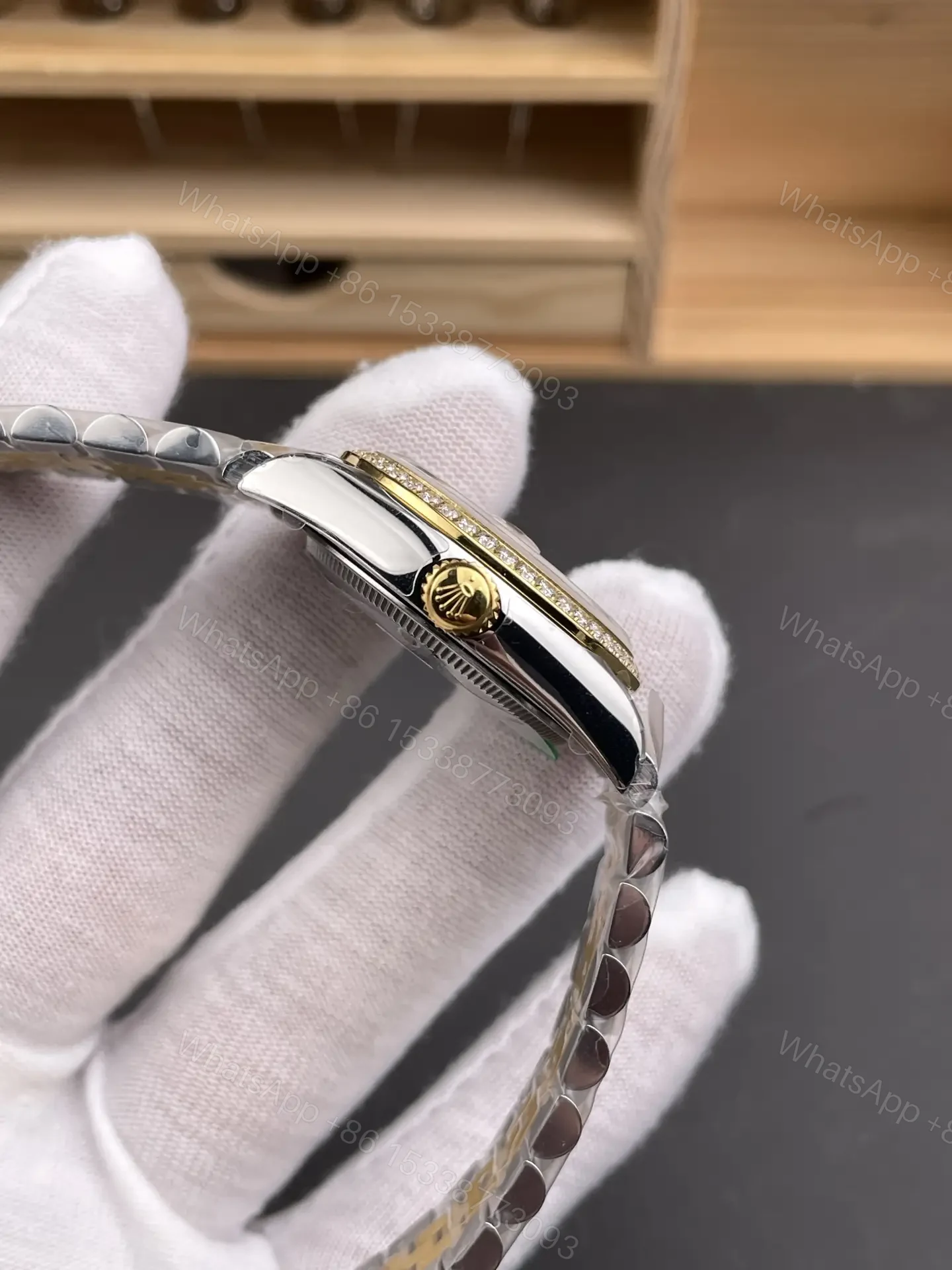 View 4 of Rolex Datejust 31 Rolesor Yellow Diamond Jubilee MOP 178383-0008