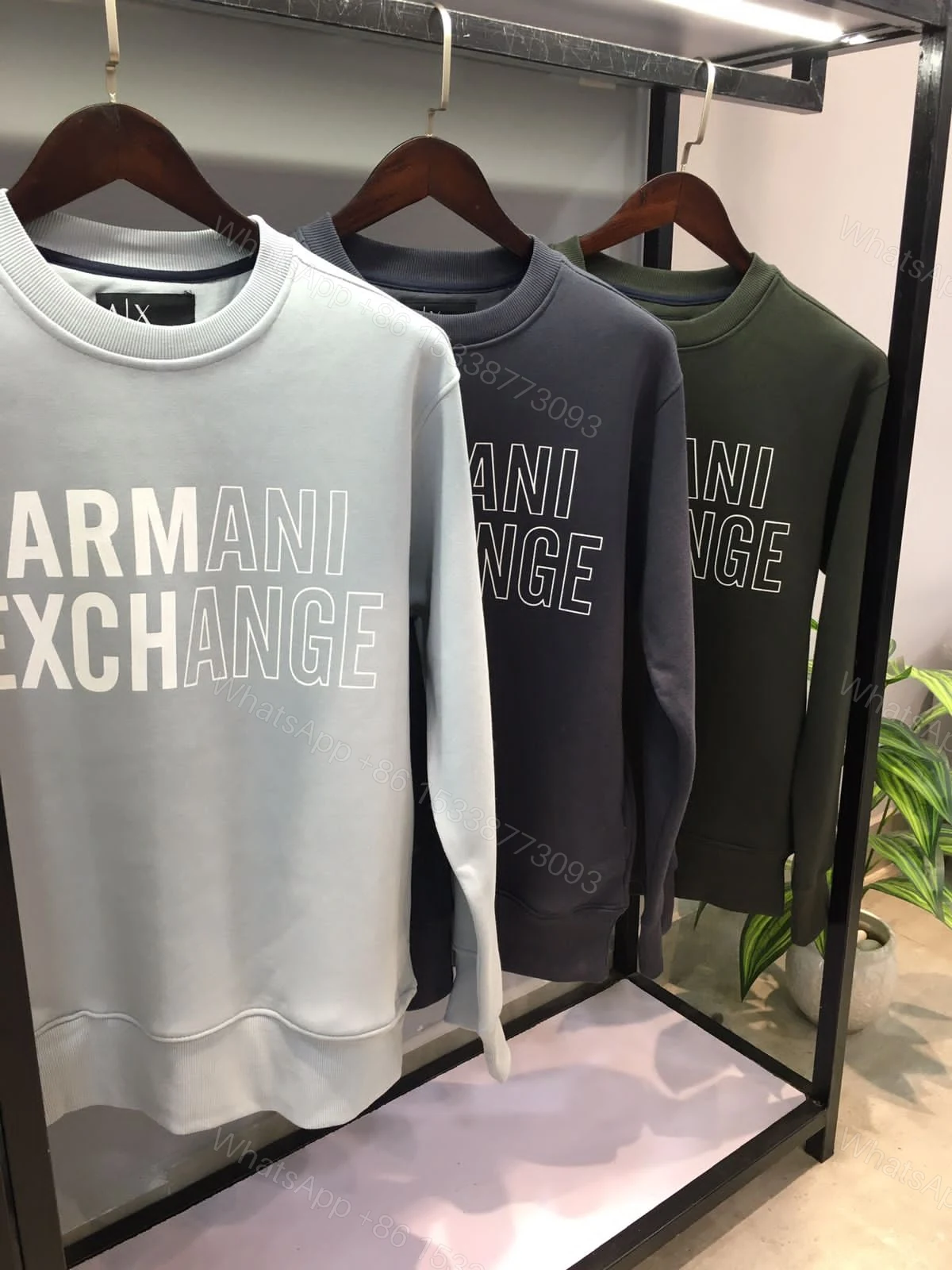 View 5 of First Copy Armani Exclusive Cotton Fleece Sweatshirts for Men