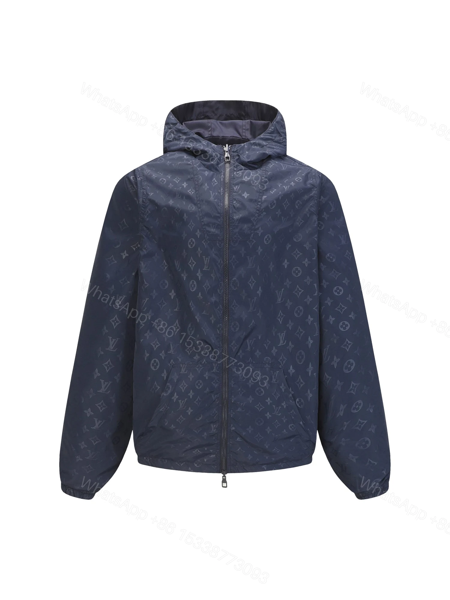 LV 高仿深藍Monogram防風外套 經典低調紋理設計 — view 1