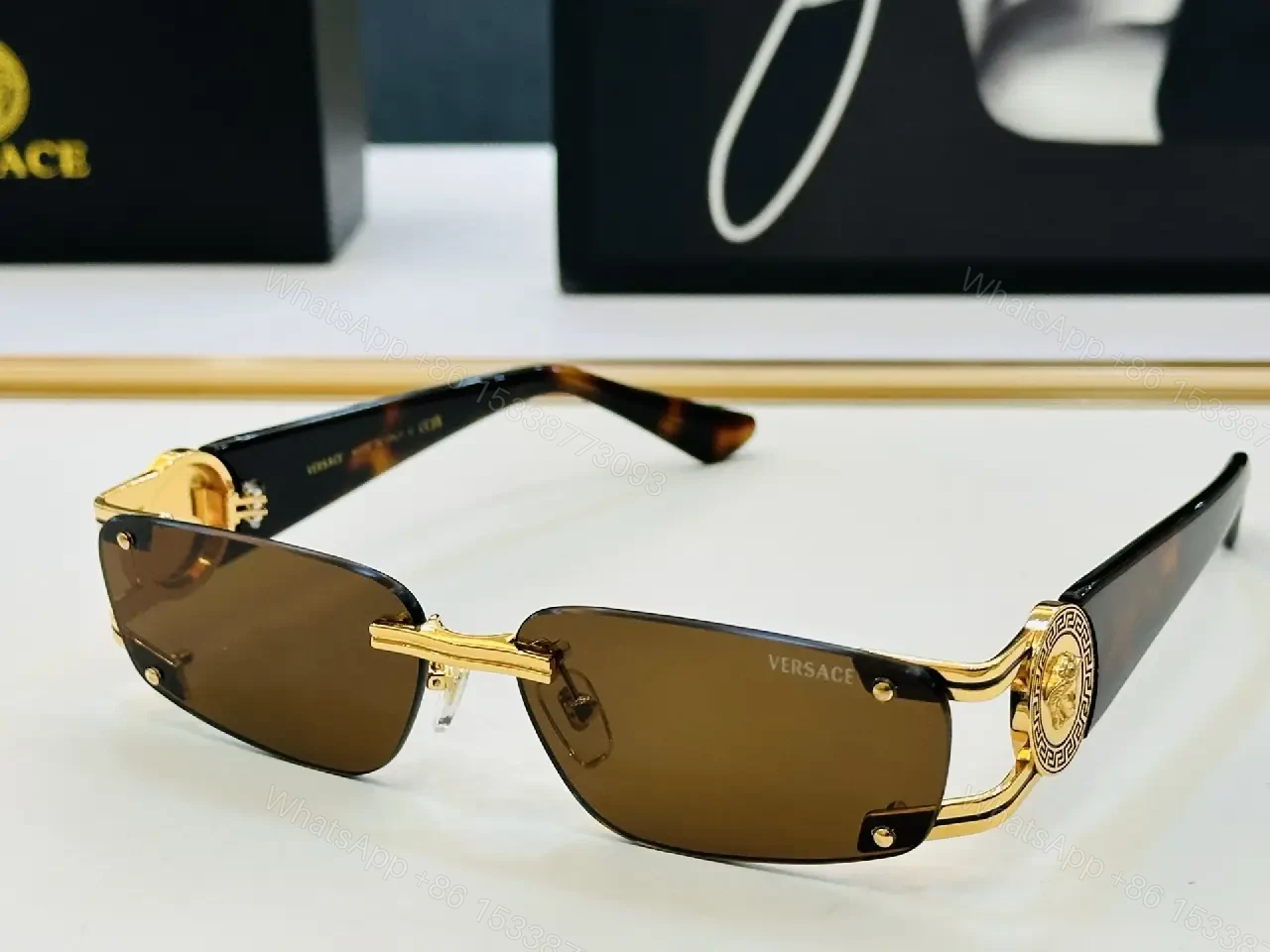 View 7 of Rimless Shield Sunglasses: Modern Luxe, Subtle Attitude