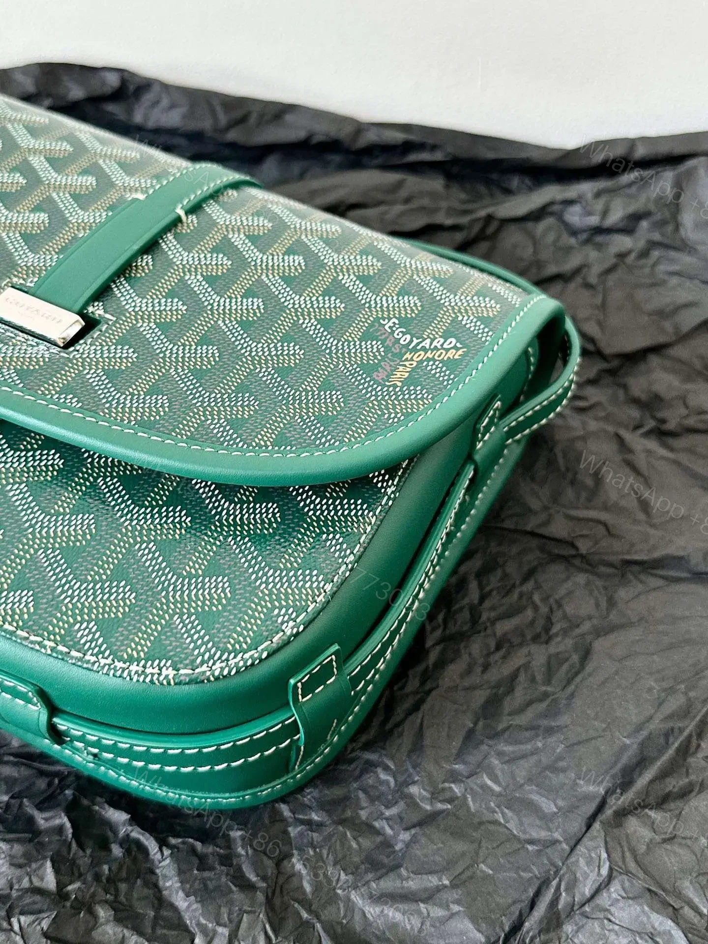 View 5 of Goyard Super Green Handbag With Pattern 22x16x7cm