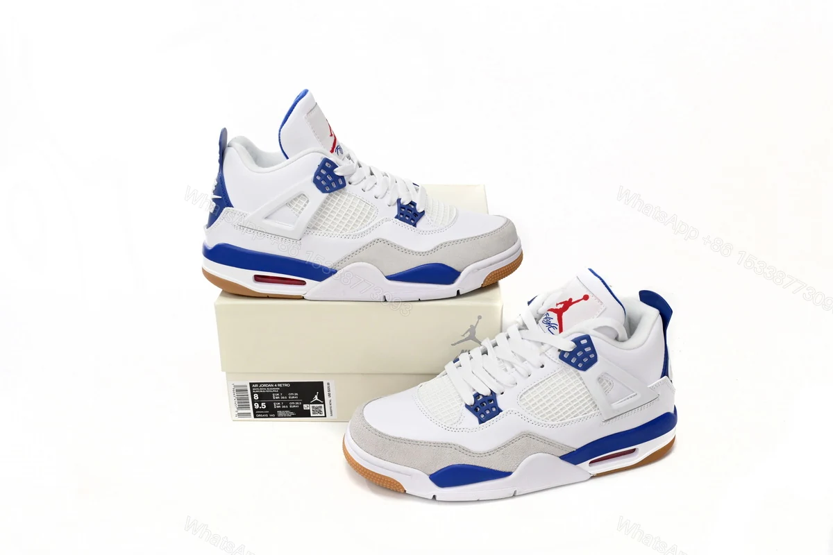 View 2 of Nike SB x Air Jordan 4 “Sapphire”Sapphire Blue DR5415-140 (Top Quality)