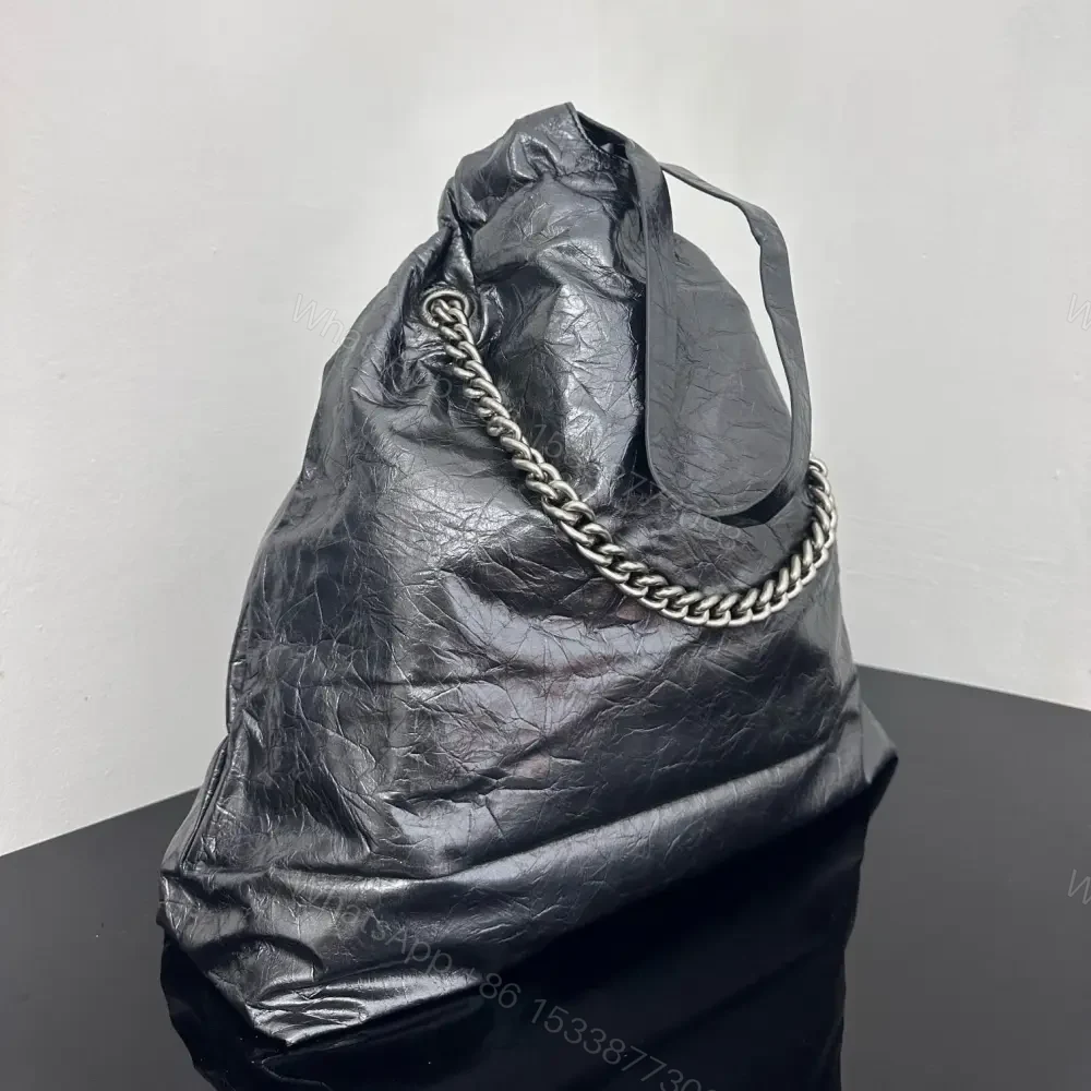 View 5 of 高仿Balenciaga2023Crushtote褶皺牛皮購物袋大號