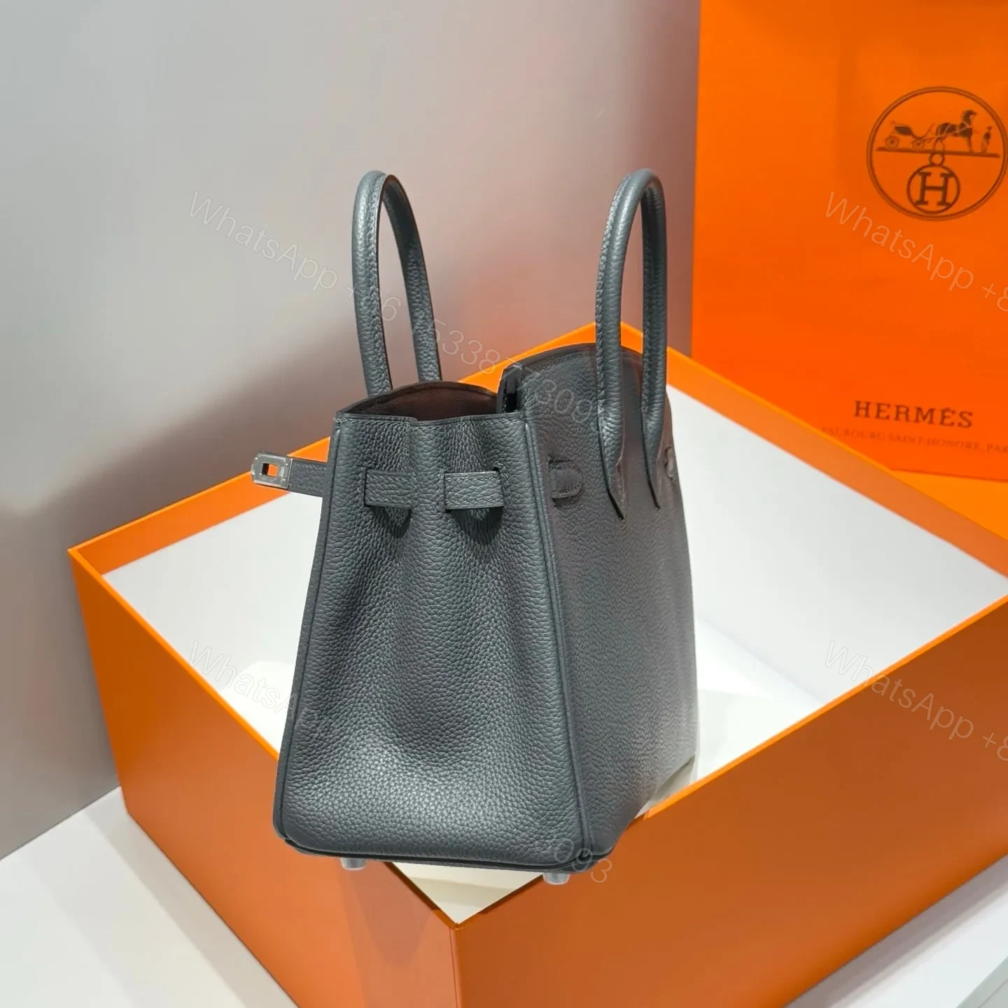 View 3 of HN 25 IN CHARCOAL GRAY SILVER HARDWARE