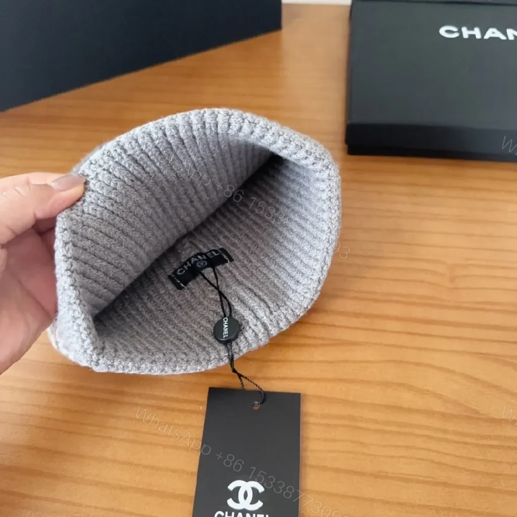 View 9 of Knit Beanie with Script Patch - Luxe Street Style Hat