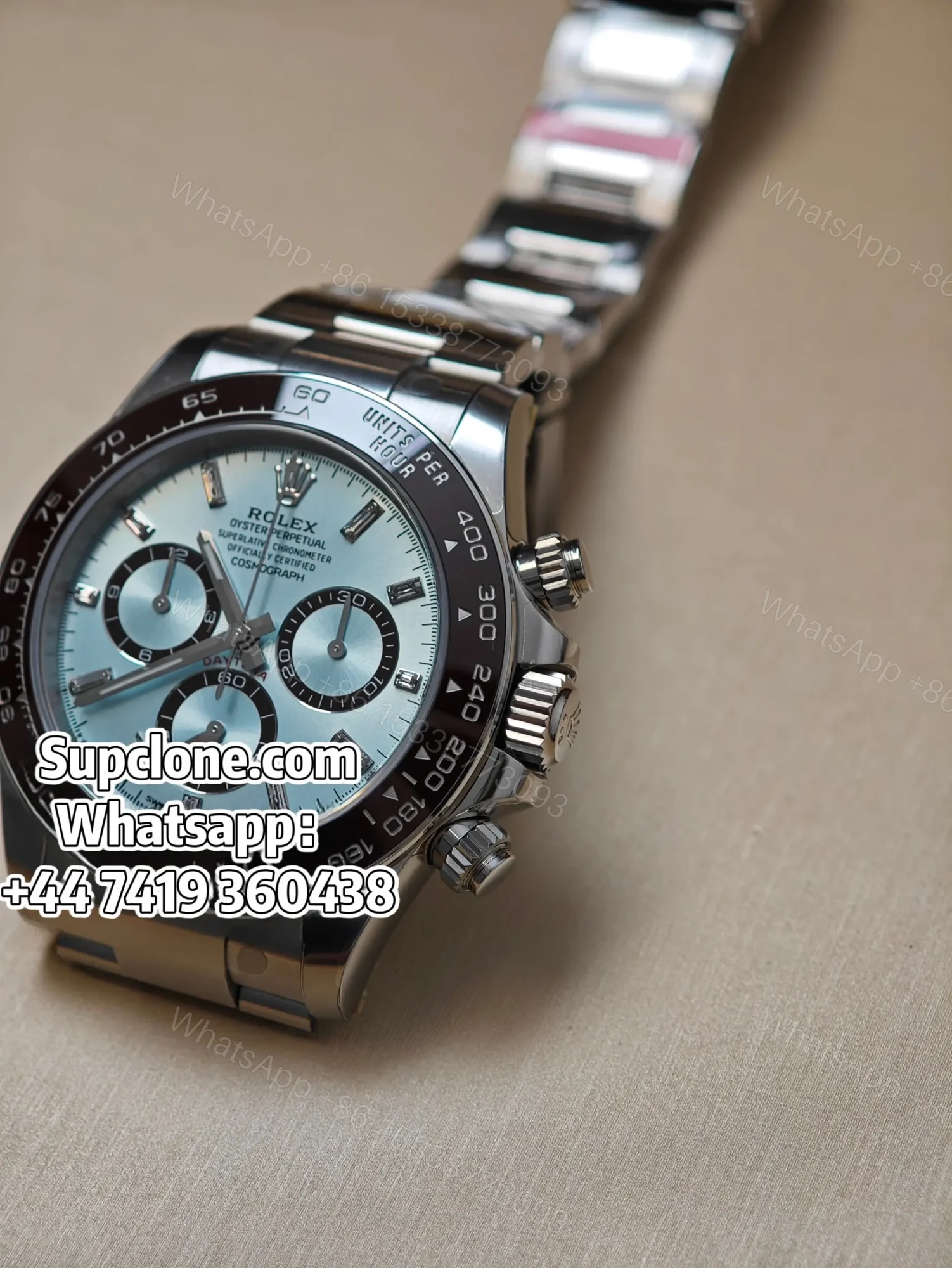 View 5 of Rolex Daytona Super Clone M126506-0002 Ice Blue Diamond Dial 4131 Movement