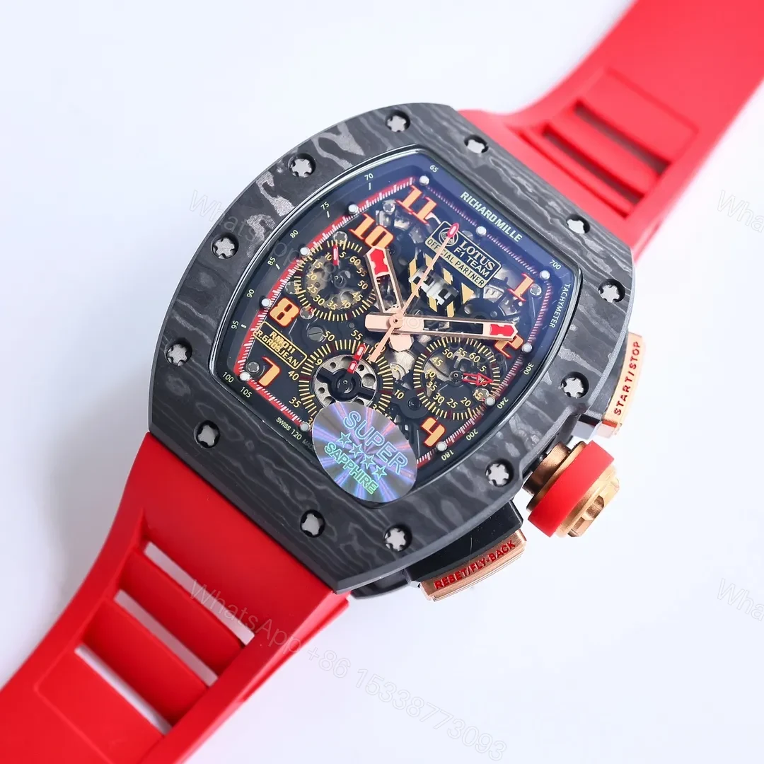 View 9 of BBR Factory Richard Mille RM011 Red Strap Watch