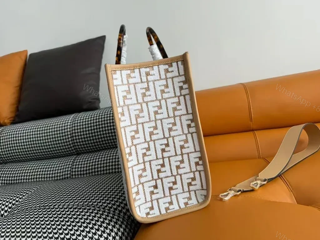 View 2 of Iconic Beige Monogram Tote - Designer-Inspired Everyday Luxury Bag