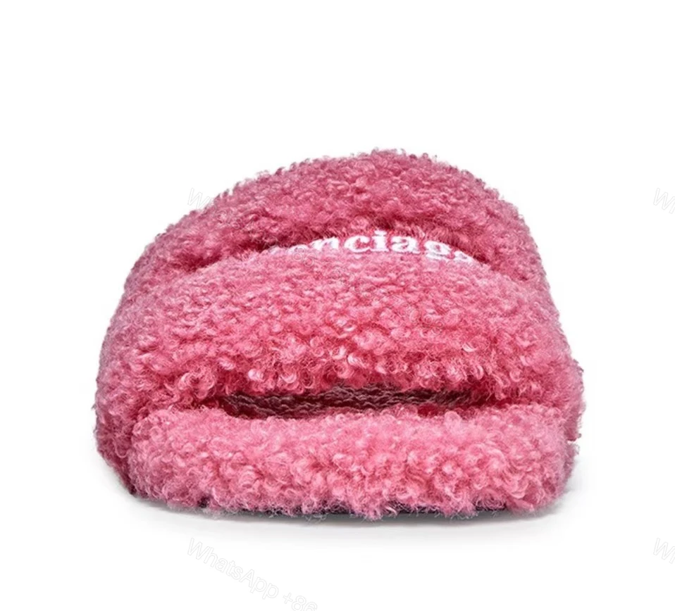 View 2 of Balenciaga Furry Slide Pink 654261WBDZ05096