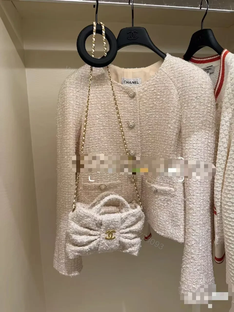 View 5 of Cream Bouclé Mini Bag: Luxe Texture, Modern Versatility