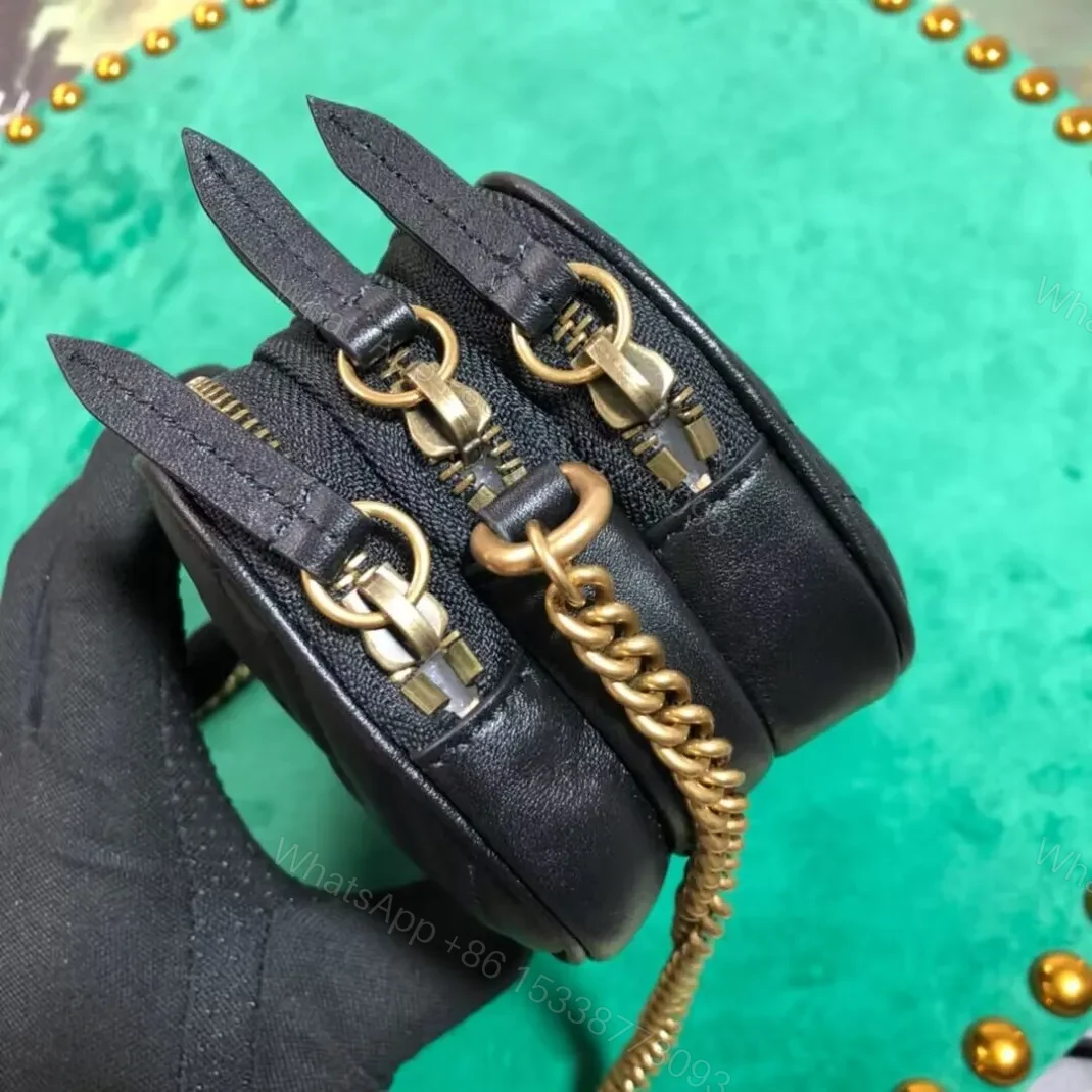View 2 of Gucci GG Marmont Chain Bag Triple Zip RJ44 – Cowhide Leather