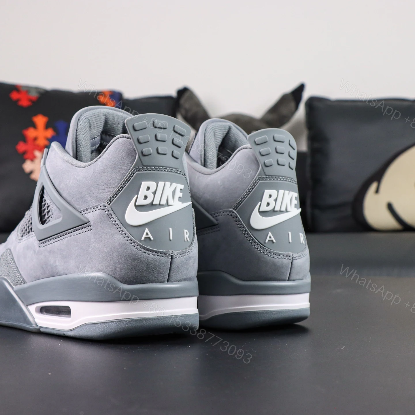 View 5 of Air Jordan 4 Retro Nigel Sylvester Brick by Brick Grey Reps
