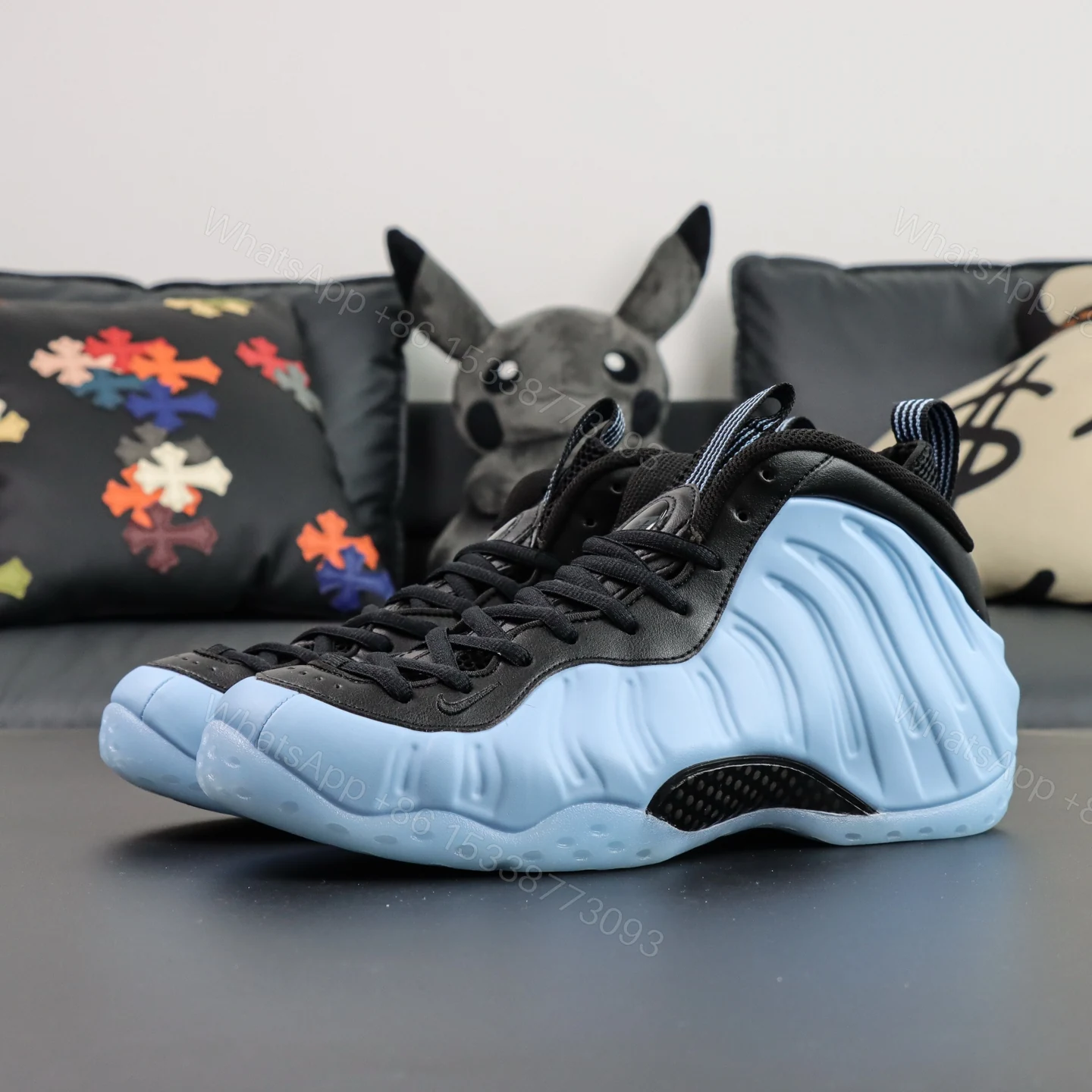 View 8 of Foamposite One “’Psychic Blue and Black”