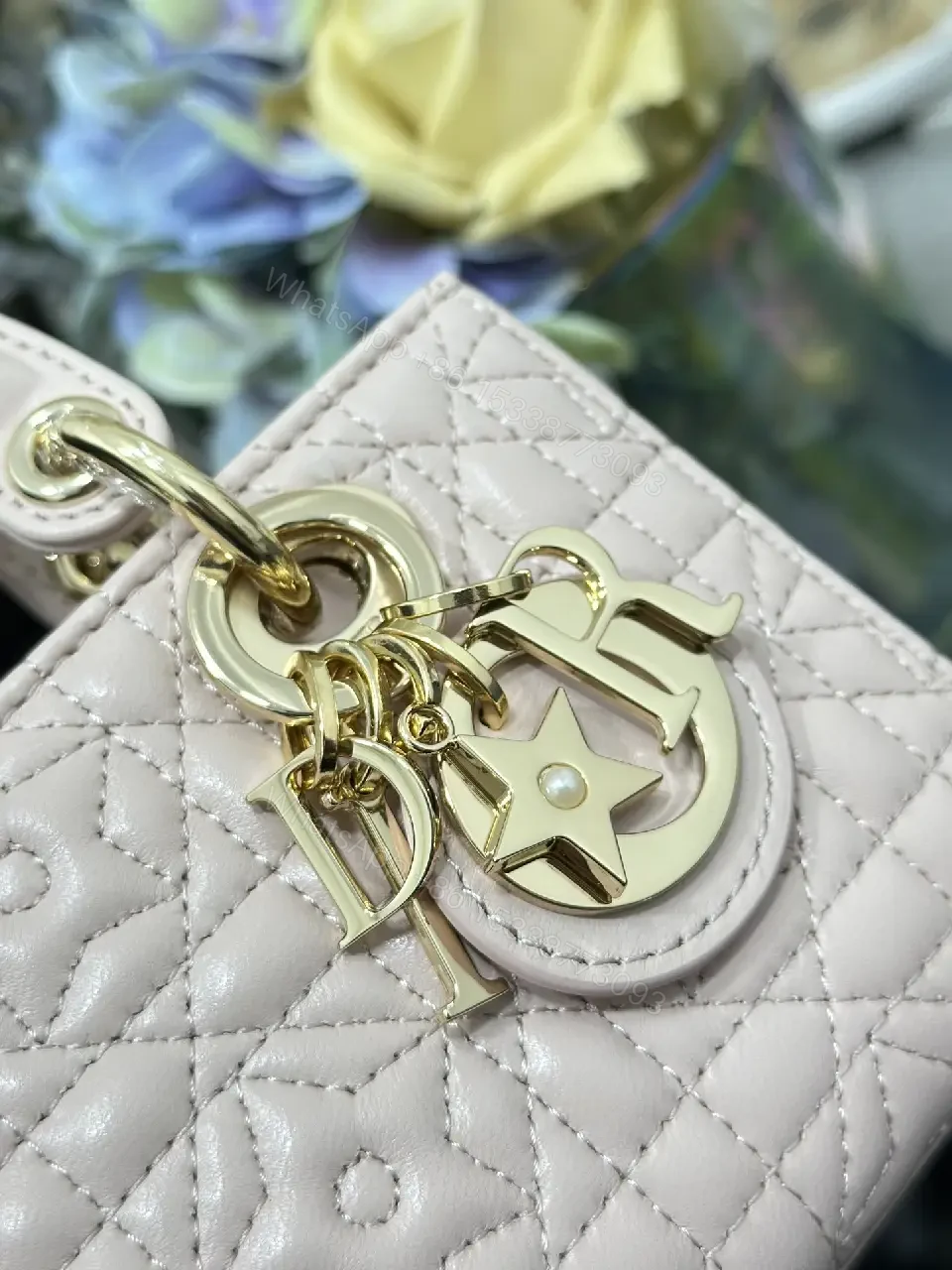 View 10 of Pastel Quilted Mini Bag with Gold Hardware, Structured Chic