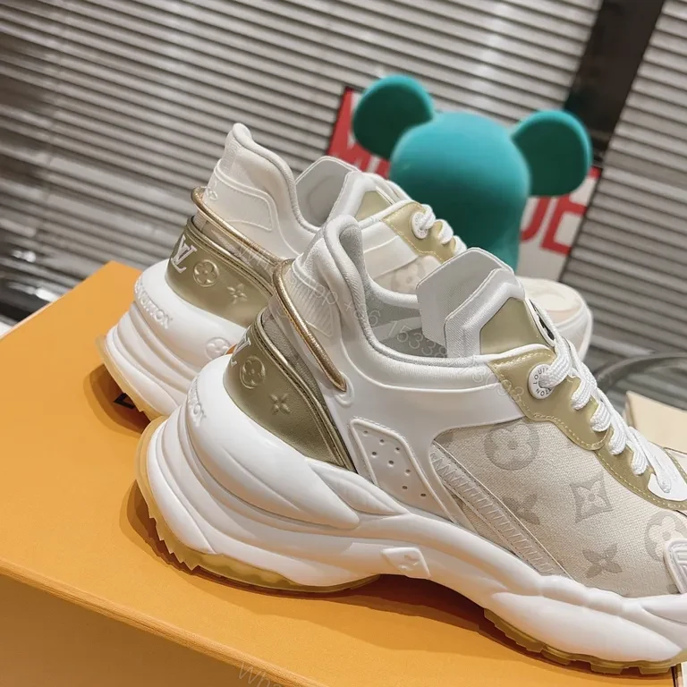 View 2 of White Lumi Runner: Luxury Casual Sneaker with Subtle LV Accents