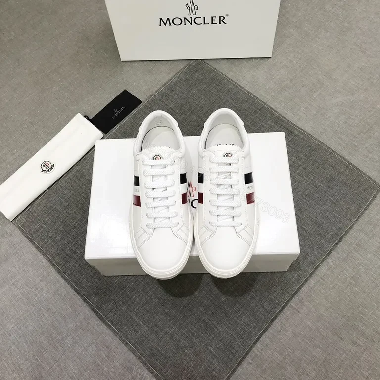 View 3 of Moncler Striped Leather Low-Tops: All-Day Comfort Sneakers
