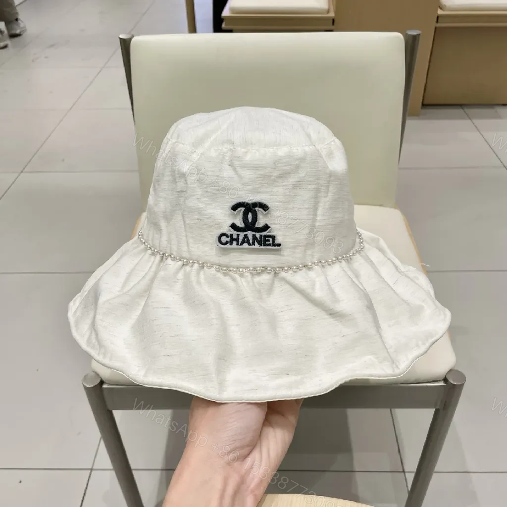 View 7 of Ivory Pearl-Trim Luxe Bucket Hat - Lightweight Style + Comfort
