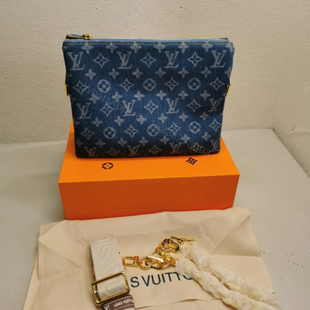 View 2 of Louis Vuitton Coussin PM Bag Denim Blue 26Cm M24564