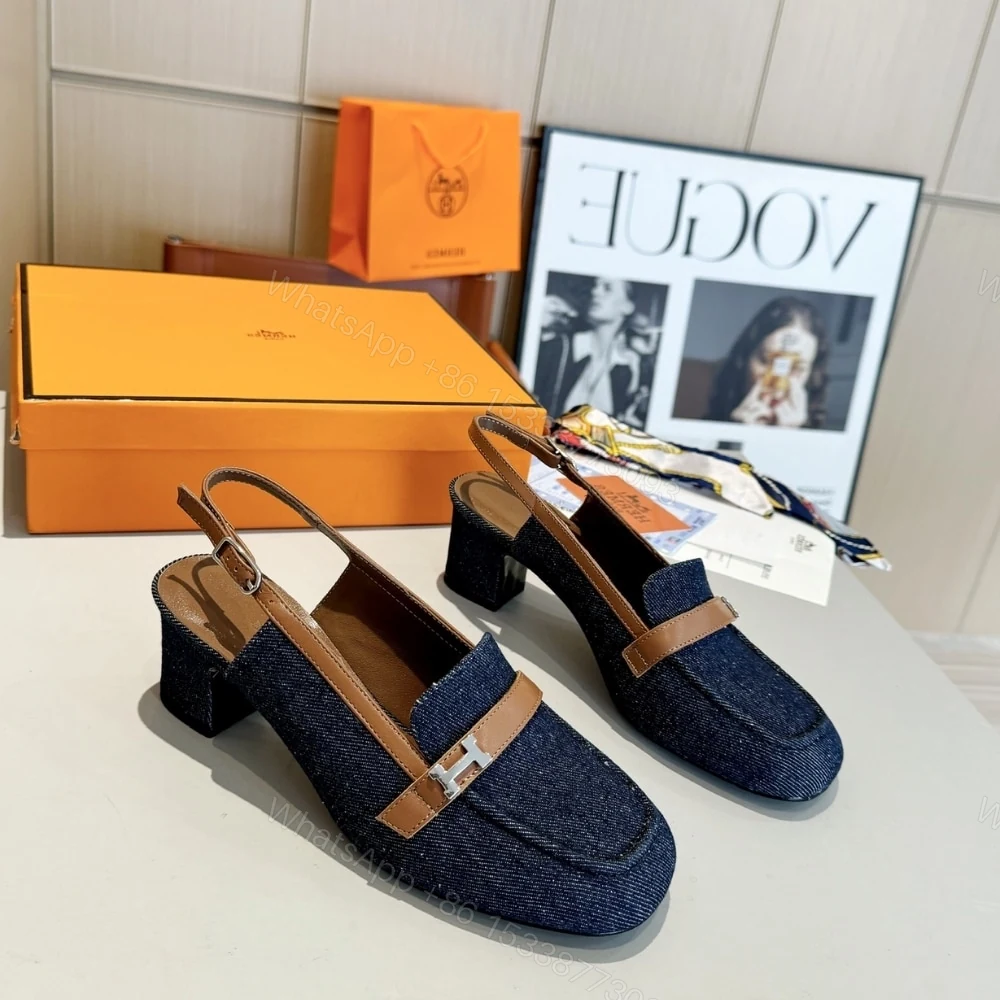View 3 of HERMES INFINIE 50 PUMP DENIM DARK BLUE H241047Z 49380