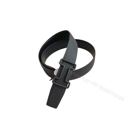 View 6 of HERMES LEATHER BELT WITH H BUCKLE BLACK 38MM