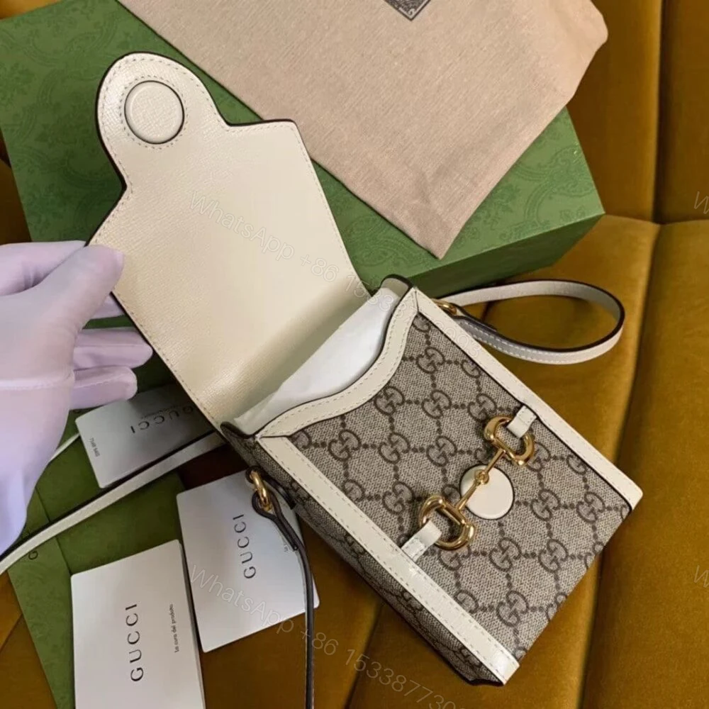 View 2 of Gucci Horsebit 1955 Mini Bag White 17Cm 625615 92TCG 9761