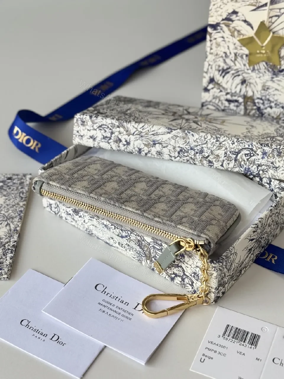 View 5 of Chic Monogram Wallet Set with Travel Pouch