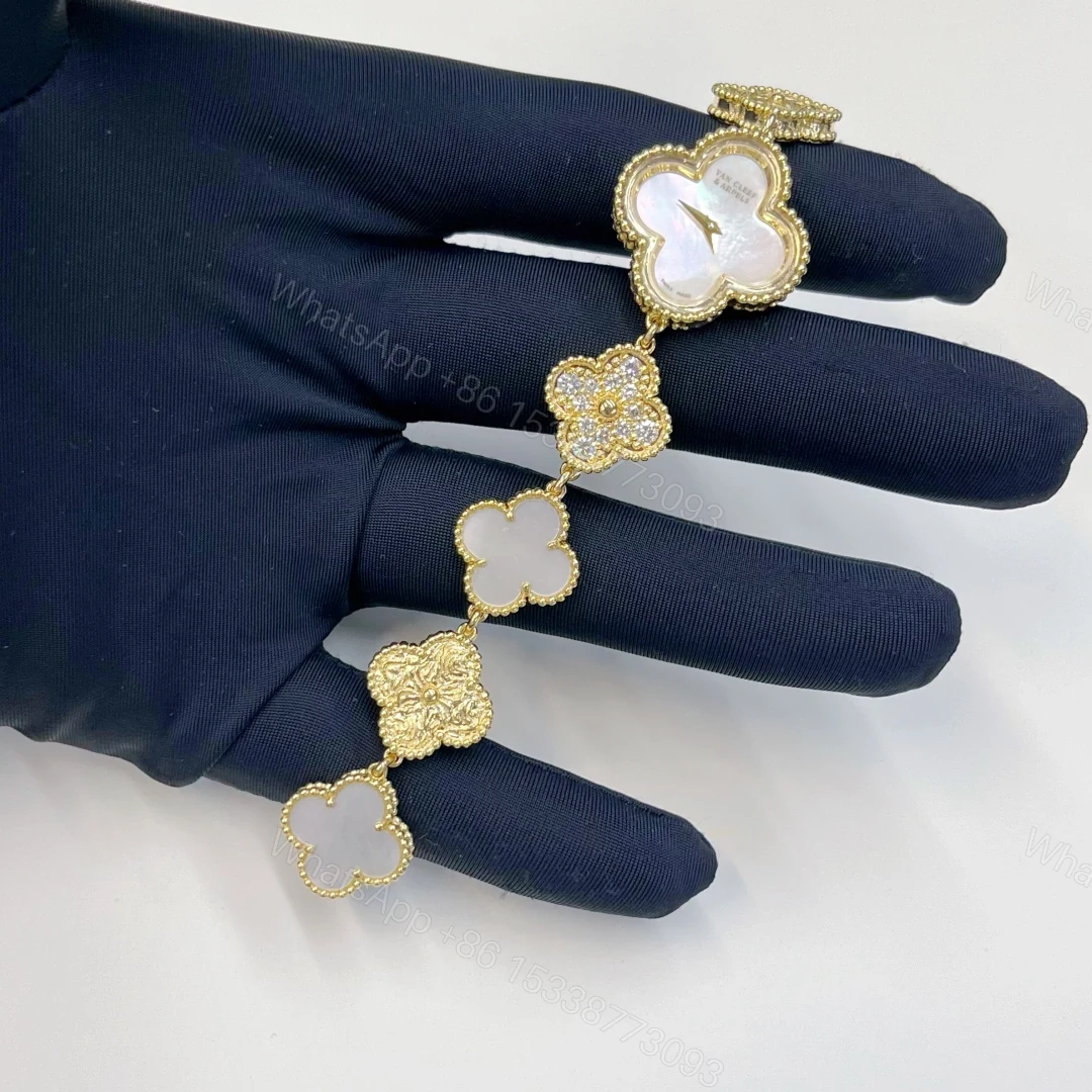 View 2 of 18K Solid Gold Van Cleef Alhambra Sweet Alhambra Watch 22.7 mm VCARO8SG00