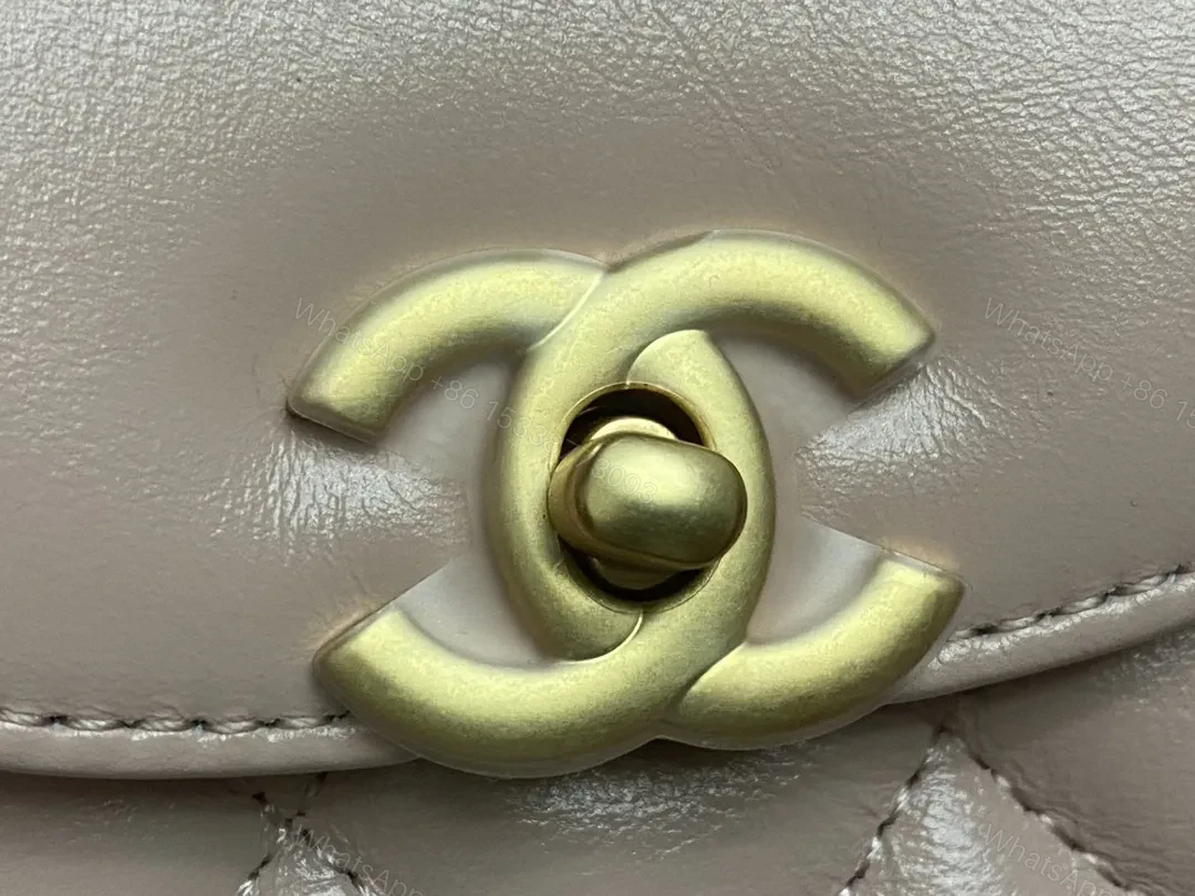 View 5 of Soft Pink Quilted Mini Bag with Gold Chain Handle - Everyday Luxe