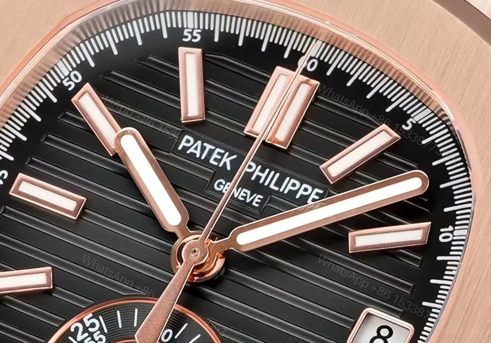 View 9 of Super Swiss Clone Patek Philippe Nautilus 5980 Rose Gold