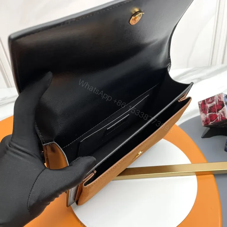View 7 of Chic YSL Crossbody: Leather-Suede, Gold Logo, Luxe Everyday