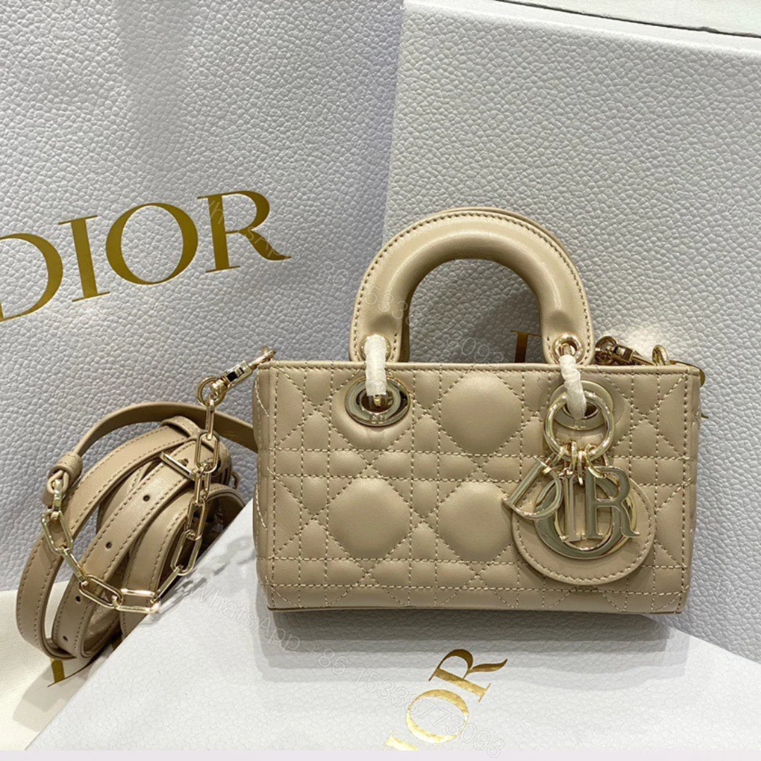 Dior Branded Women’s Handbag D-Joy Mini Bag Super Beige 16.5x6x10cm — view 1