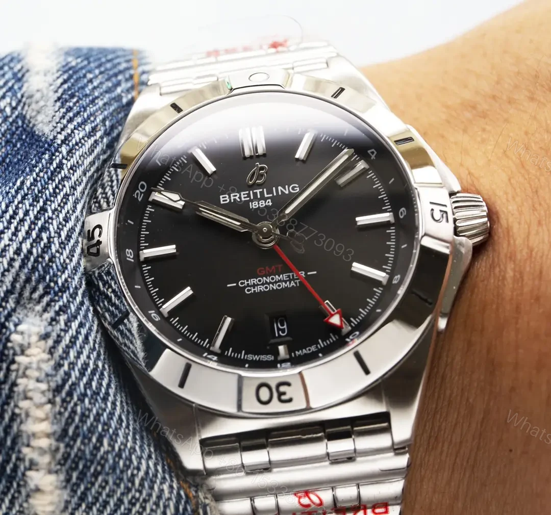View 4 of Breitling Chronomat GMT 40 Replica Steel Bracelet 40MM Premium A32398101M1A1