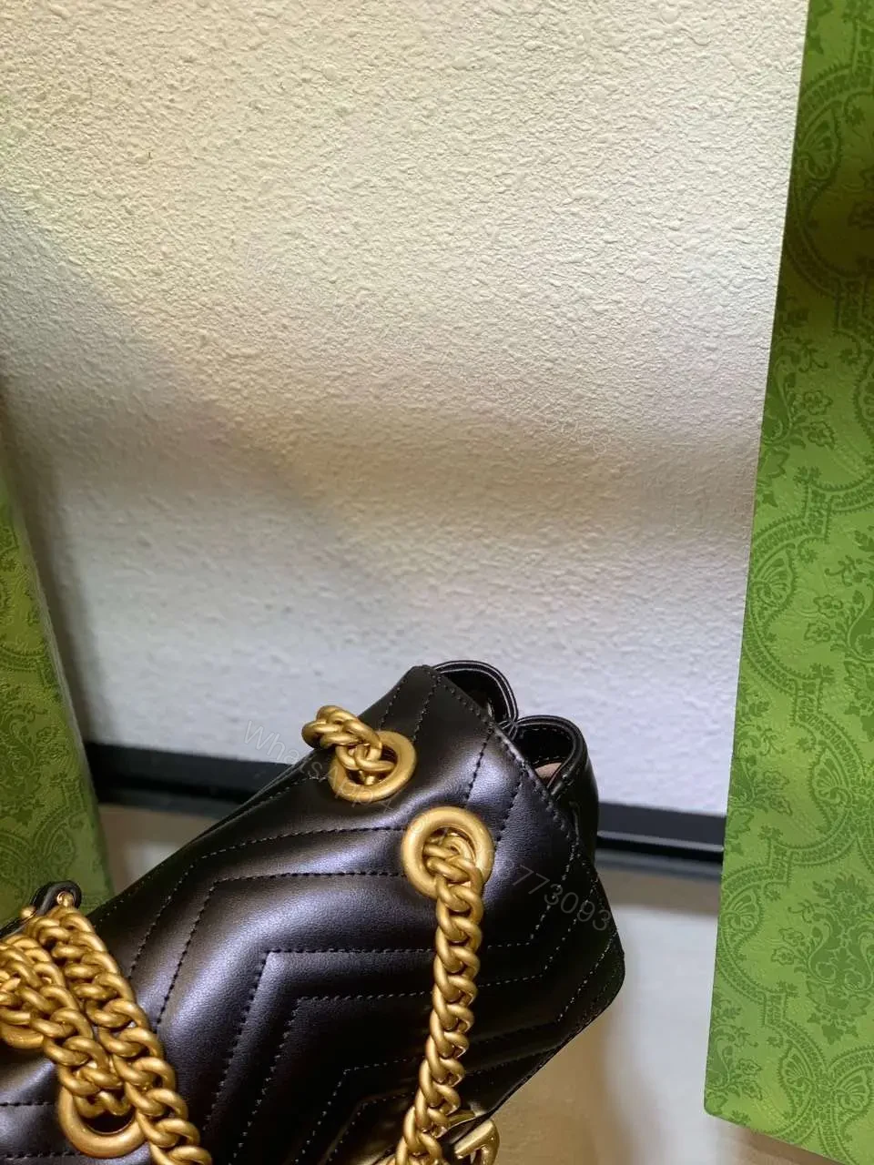View 5 of Gucci Marmont Rep 11 Women’s Handbag High Quality Black 20cm