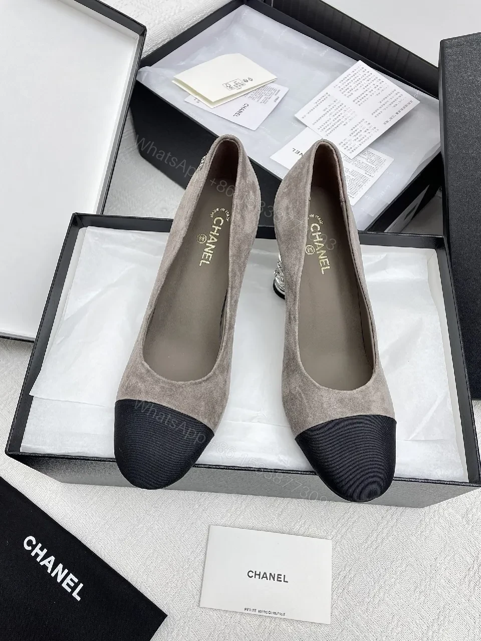 View 7 of Suede Pumps with Embellished Heel – Subtle Texture, Bold Statement