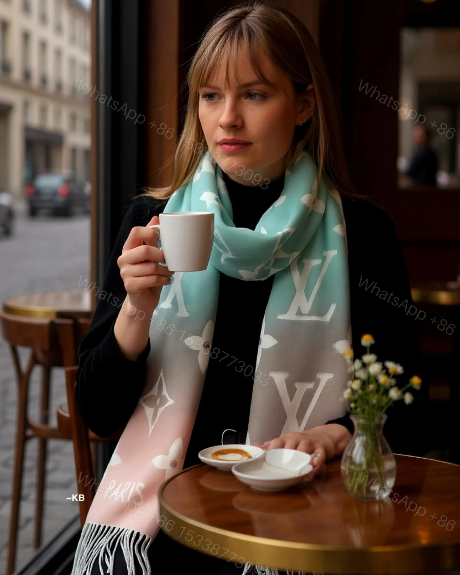 View 5 of FIRST COPY LOUIS VUITTON REYKJAVIK GRADIENT SCARF